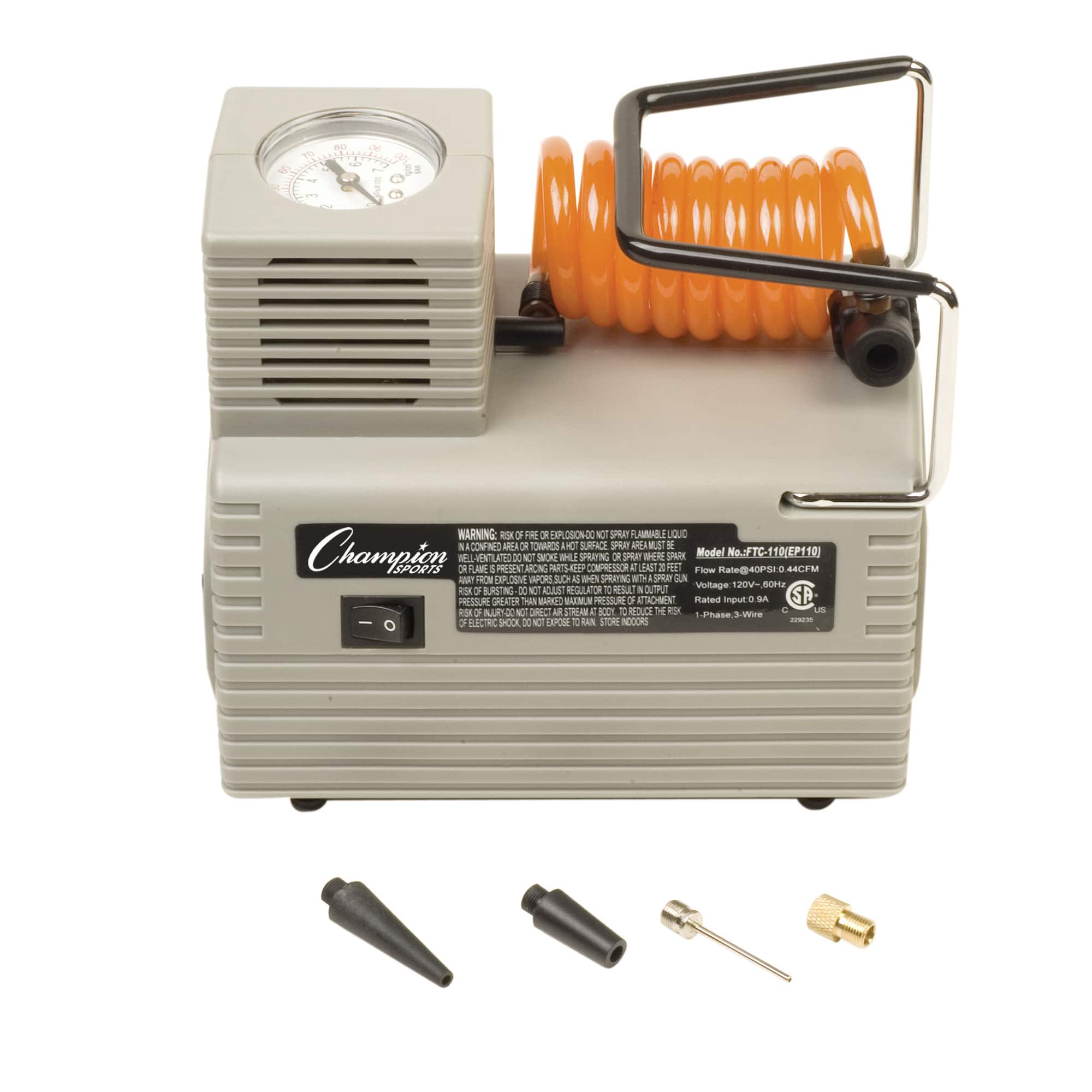 Champion Sports Cloud Gray Electric Inflating Pump